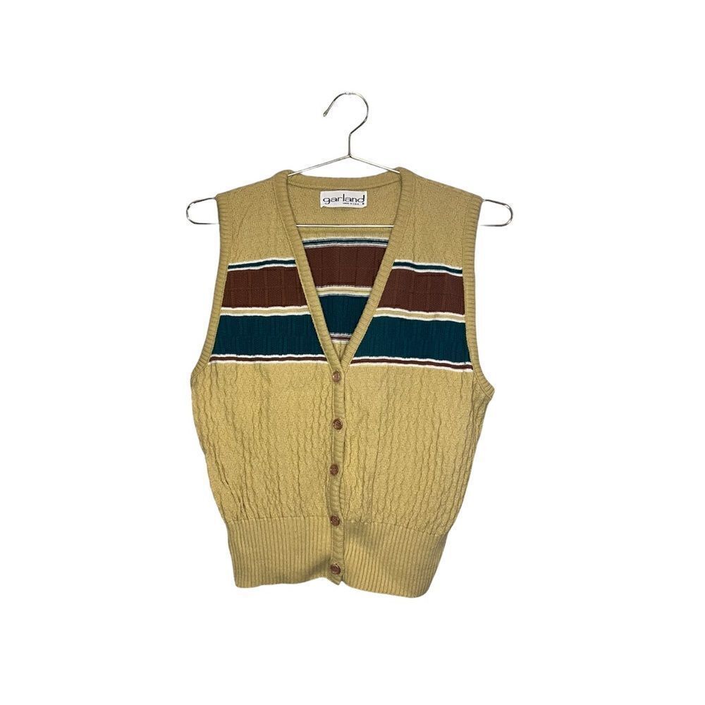 VINTAGE Unisex Garland Cardigan Sweater Vest